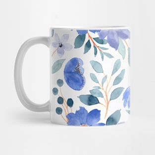 Blue Flowers Garden Mug